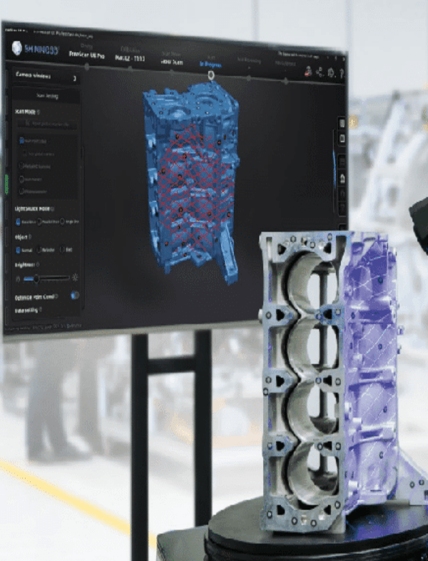 SHINING 3D Engine Block Scan